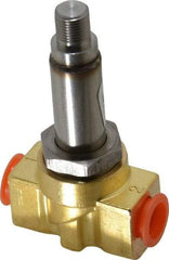 Parker - 1/4" Port, Brass Solenoid Valve - Closed, FKM Seal - Apex Tool & Supply