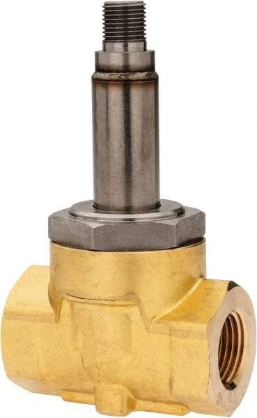 Parker - 3/8" Port, Brass Solenoid Valve - Closed, NBR Seal - Apex Tool & Supply