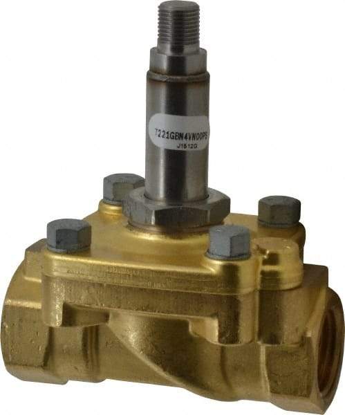 Parker - 1/2" Port, Brass Solenoid Valve - Closed, NBR Seal - Apex Tool & Supply
