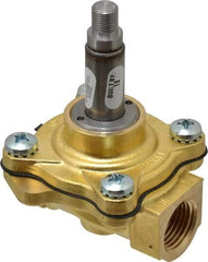 Parker - 1/2" Port, Brass Solenoid Valve - Closed, NBR Seal - Apex Tool & Supply