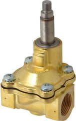 Parker - 3/4" Port, Brass Solenoid Valve - Closed, NBR Seal - Apex Tool & Supply