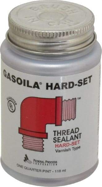 Federal Process - 1/4 Pt Brush Top Can Red Federal Gasoila Hard-Set - 350°F Max Working Temp - Apex Tool & Supply