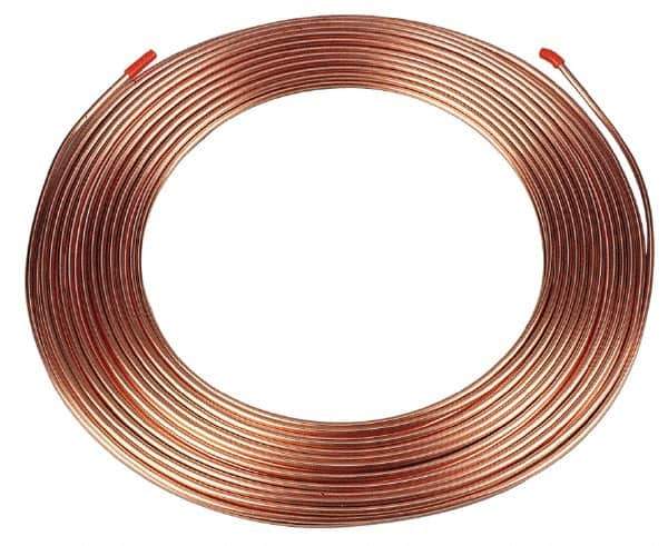 Mueller Industries - 50' Long, 5/8" OD x 0.555" ID, Copper Seamless Tube - 0.035" Wall Thickness - Apex Tool & Supply