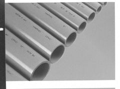 Made in USA - 3" Pipe, 60" Long CPVC Unthreaded Plastic Pipe Nipple - 370 Max psi, 2.864" ID x 3-1/2" OD, Schedule 80, Gray - Apex Tool & Supply