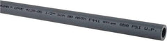 Made in USA - 1/2" Pipe, 60" Long CPVC Unthreaded Plastic Pipe Nipple - 850 Max psi, 0.528" ID x 0.84" OD, Schedule 80, Gray - Apex Tool & Supply