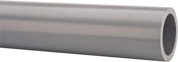 Made in USA - 1-1/2" Pipe, 60" Long CPVC Unthreaded Plastic Pipe Nipple - 470 Max psi, 1.476" ID x 1.9" OD, Schedule 80, Gray - Apex Tool & Supply