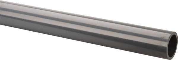 Made in USA - 2" Pipe, 60" Long CPVC Unthreaded Plastic Pipe Nipple - 400 Max psi, 1.913" ID x 2-3/8" OD, Schedule 80, Gray - Apex Tool & Supply