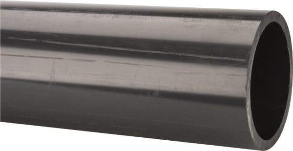 Made in USA - 4" Pipe, 60" Long PVC Unthreaded Plastic Pipe Nipple - 320 Max psi, 3.786" ID x 4-1/2" OD, Schedule 80, Gray - Apex Tool & Supply