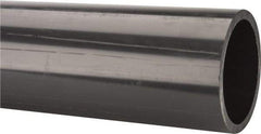 Made in USA - 4" Pipe, 60" Long PVC Unthreaded Plastic Pipe Nipple - 320 Max psi, 3.786" ID x 4-1/2" OD, Schedule 80, Gray - Apex Tool & Supply