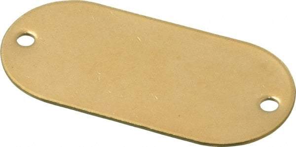 C.H. Hanson - 2-1/8 Inch Wide, Style 1, Brass Blank Metal Plate - 1 Inch High, 25 Pieces - Apex Tool & Supply