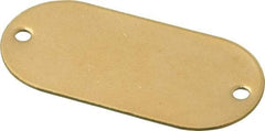 C.H. Hanson - 2-1/8 Inch Wide, Style 1, Brass Blank Metal Plate - 1 Inch High, 25 Pieces - Apex Tool & Supply
