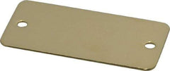 C.H. Hanson - 2 Inch Wide, Style 2, Brass Blank Metal Plate - 1 Inch High, 25 Pieces - Apex Tool & Supply