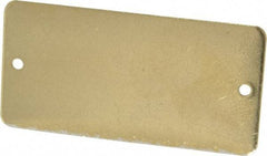 C.H. Hanson - 3 Inch Wide, Style 2, Brass Blank Metal Plate - 1-1/2 Inch High, 10 Pieces - Apex Tool & Supply