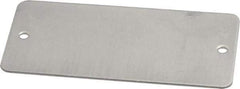 C.H. Hanson - 3 Inch Wide, Style 2, Aluminum Blank Metal Plate - 1-1/2 Inch High, 25 Pieces - Apex Tool & Supply