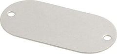 C.H. Hanson - 2-1/8 Inch Wide, Style 1, Stainless Steel Blank Metal Plate - 1 Inch High, 10 Pieces - Apex Tool & Supply
