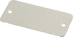 C.H. Hanson - 2 Inch Wide, Style 2, Stainless Steel Blank Metal Plate - 1 Inch High, 10 Pieces - Apex Tool & Supply