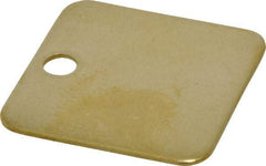 C.H. Hanson - 1-1/4 Inch Diameter, Square, Brass Blank Metal Tag - Blank, 50 Pieces - Apex Tool & Supply
