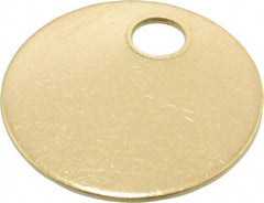 C.H. Hanson - 1 Inch Diameter, Round, Brass Blank Metal Tag - Blank, 50 Pieces - Apex Tool & Supply