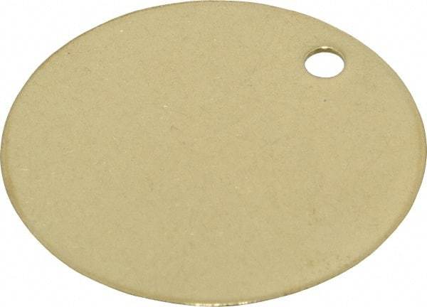 C.H. Hanson - 2 Inch Diameter, Round, Brass Blank Metal Tag - Blank, 25 Pieces - Apex Tool & Supply