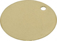 C.H. Hanson - 2 Inch Diameter, Round, Brass Blank Metal Tag - Blank, 25 Pieces - Apex Tool & Supply