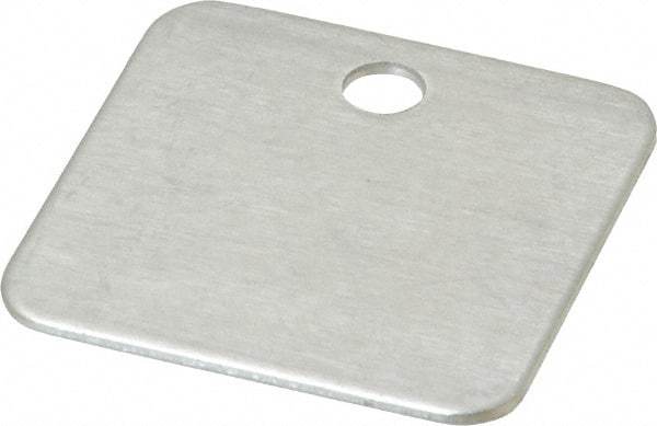 C.H. Hanson - 1-1/4 Inch Diameter, Square, Aluminum Blank Metal Tag - Blank, 50 Pieces - Apex Tool & Supply