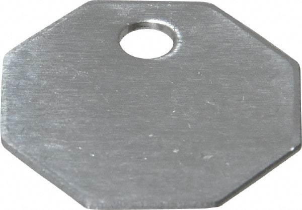 C.H. Hanson - 1-1/16 Inch Diameter, Octagonal, Aluminum Blank Metal Tag - Blank, 50 Pieces - Apex Tool & Supply
