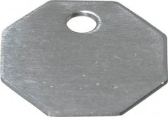 C.H. Hanson - 1-1/16 Inch Diameter, Octagonal, Aluminum Blank Metal Tag - Blank, 50 Pieces - Apex Tool & Supply