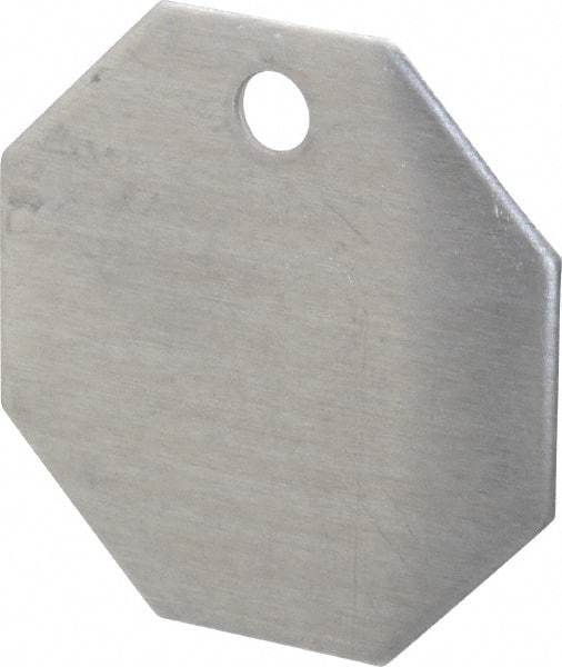C.H. Hanson - 1-1/2 Inch Diameter, Octagonal, Aluminum Blank Metal Tag - Blank, 50 Pieces - Apex Tool & Supply