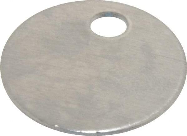 C.H. Hanson - 1 Inch Diameter, Round, Aluminum Blank Metal Tag - Blank, 50 Pieces - Apex Tool & Supply
