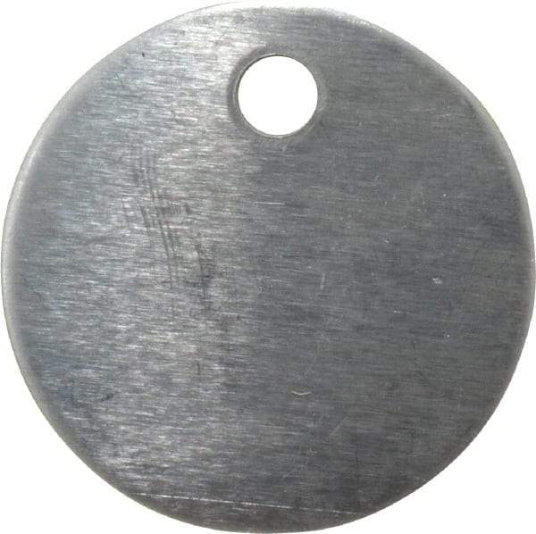 C.H. Hanson - 1-1/4 Inch Diameter, Round, Aluminum Blank Metal Tag - Blank, 50 Pieces - Apex Tool & Supply
