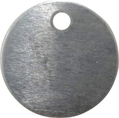 C.H. Hanson - 1-1/4 Inch Diameter, Round, Aluminum Blank Metal Tag - Blank, 50 Pieces - Apex Tool & Supply