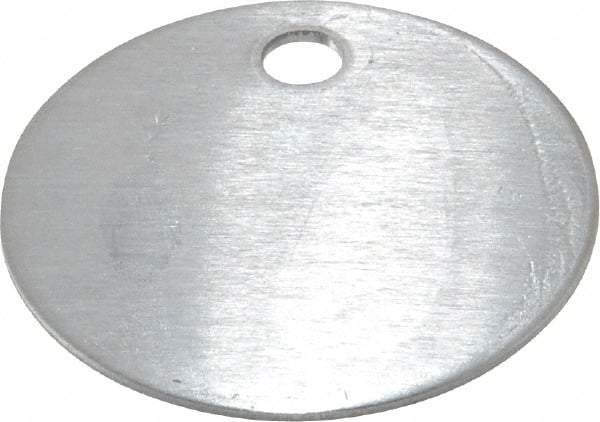C.H. Hanson - 1-3/8 Inch Diameter, Round, Aluminum Blank Metal Tag - Blank, 50 Pieces - Apex Tool & Supply