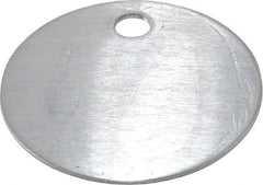C.H. Hanson - 1-3/8 Inch Diameter, Round, Aluminum Blank Metal Tag - Blank, 50 Pieces - Apex Tool & Supply