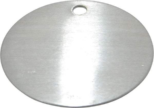 C.H. Hanson - 2 Inch Diameter, Round, Aluminum Blank Metal Tag - Blank, 50 Pieces - Apex Tool & Supply