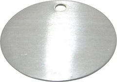C.H. Hanson - 2 Inch Diameter, Round, Aluminum Blank Metal Tag - Blank, 50 Pieces - Apex Tool & Supply