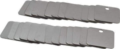 C.H. Hanson - 1-1/4 Inch Diameter, Square, Stainless Steel Blank Metal Tag - Blank, 25 Pieces - Apex Tool & Supply