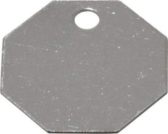 C.H. Hanson - 1-1/4 Inch Diameter, Octagonal, Stainless Steel Blank Metal Tag - Blank, 25 Pieces - Apex Tool & Supply