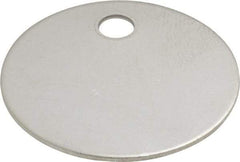C.H. Hanson - 1-1/4 Inch Diameter, Round, Stainless Steel Blank Metal Tag - Blank, 25 Pieces - Apex Tool & Supply
