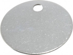 C.H. Hanson - 1-3/8 Inch Diameter, Round, Stainless Steel Blank Metal Tag - Blank, 25 Pieces - Apex Tool & Supply