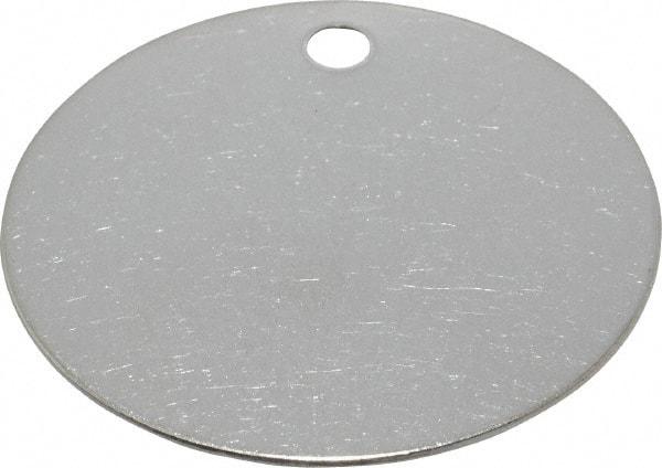 C.H. Hanson - 2 Inch Diameter, Round, Stainless Steel Blank Metal Tag - Blank, 10 Pieces - Apex Tool & Supply