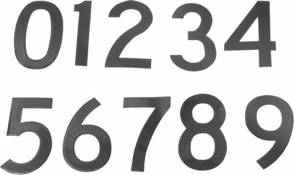 Made in USA - Letter Label - Legend: Number Set, English, Black - Apex Tool & Supply