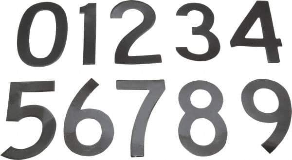 Made in USA - Letter Label - Legend: Number Set, English, Black - Apex Tool & Supply