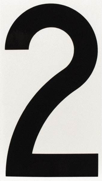 Made in USA - Number Label - Legend: 2, English, Black - Apex Tool & Supply