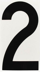 Made in USA - Number Label - Legend: 2, English, Black - Apex Tool & Supply