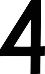 Made in USA - Number Label - Legend: 4, English, Black - Apex Tool & Supply