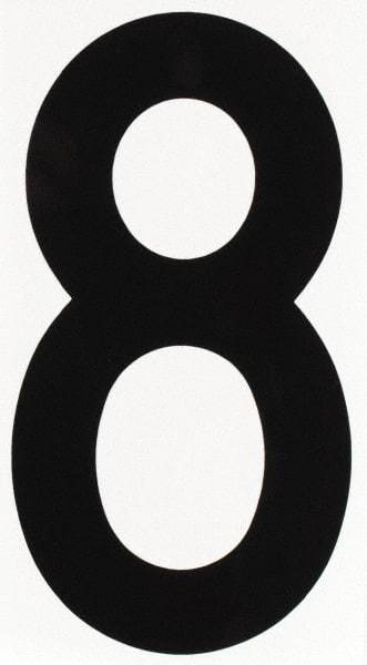 Made in USA - Number Label - Legend: 8, English, Black - Apex Tool & Supply