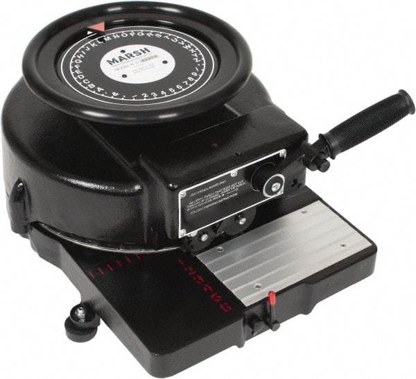 Made in USA - 4 Line, 1/2 Inch Character, Manual Stencil Machine - 23 Characters per Ft. - Apex Tool & Supply