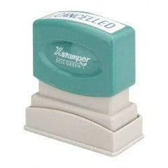 Value Collection - Cancelled, Blue Pre-Inked Stamp - 1/2 Inch Wide x 1-5/8 Inch Long - Apex Tool & Supply
