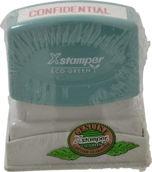 Value Collection - Confidential, Red Pre-Inked Stamp - 1/2 Inch Wide x 1-5/8 Inch Long - Apex Tool & Supply