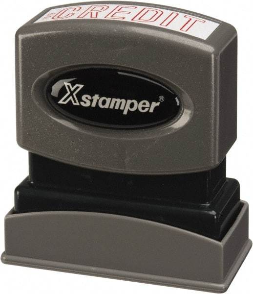 Value Collection - Credit, Red Pre-Inked Stamp - 1/2 Inch Wide x 1-5/8 Inch Long - Apex Tool & Supply